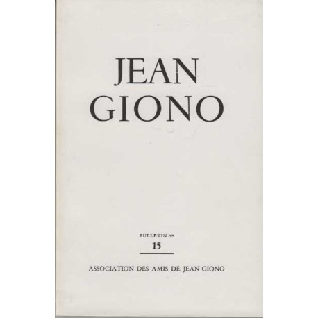 Association des amis de jean giono numero 15