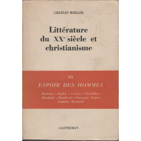Litterature du XX e siecle et christianisme