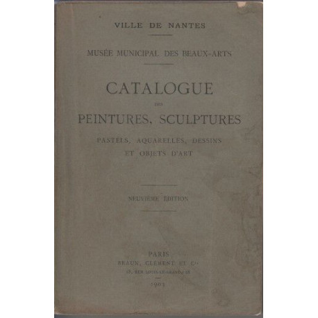 Ville de nantes musee municipal des beaux arts catalogue des...