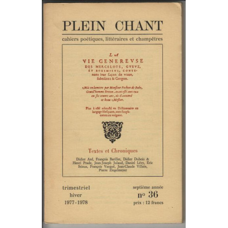 Plein Chant 1977 1978 numero 36