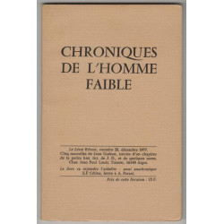 Le Lerot Reveur numero 20 chroniques de l'homme faible