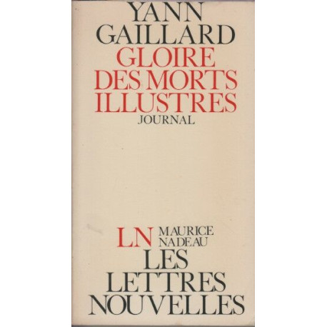 Gloire des morts illustres journal