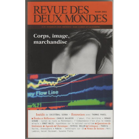 Revue des deux mondes mars 2003 corps image marchandise