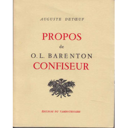 Propos de o.-l. barenton confiseur ancien eleve de l'ecole...