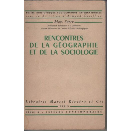 Rencontres de la geographie et de la sociologie