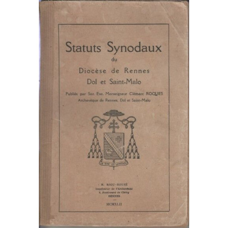 Statuts synodaux du diocèse de rennes dol et saint malo
