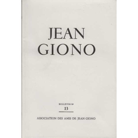 Association des amis de jean giono numero 13