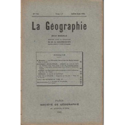 La Geographie numero 7-8 tome LV juillet-aout 1931
