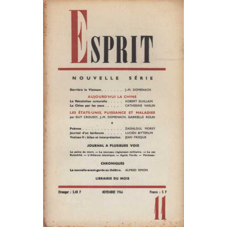 Esprit novembre 1966 numero 11