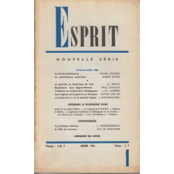 Esprit numero 1 janvier 1968 etats unis
