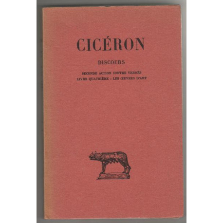 Discours tome V : Seconde action contre Verrès - Livre quatrième :...