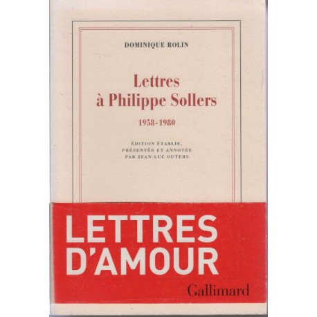 Lettres à Philippe Sollers (1958-1980)