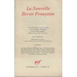 La nouvelle revue francaise septembre 1974 numero 261