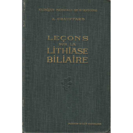 Lecons Sur La Lithiase Biliaire