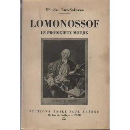 Lomonossof le prodigieux moujik
