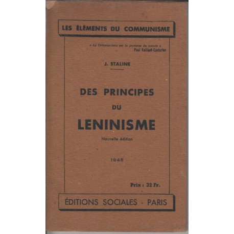 Des principes du leninisme