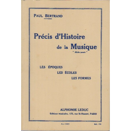 Precis d'histoire de la musique