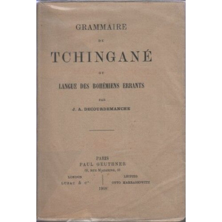 Grammaire de Tchingané ou langue des bohemiens errants