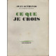 Ce que je crois