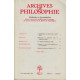 Archives de philosophie janvier -mars 1984 tome 47 cahier 1
