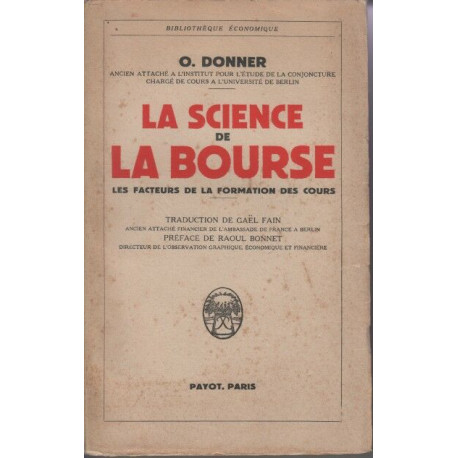 La science de la Bourse : Les facteurs de la formation des cours