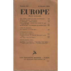 Europe numero 142 15 octobre 1934