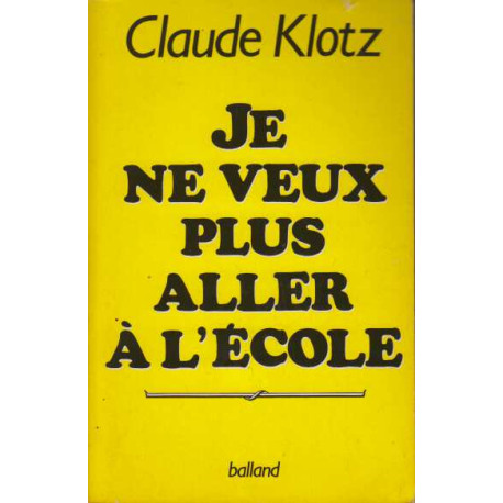 Je ne veux plus aller à l'école
