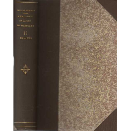 Lettres de madame de remusat 1804-1814 tome 2