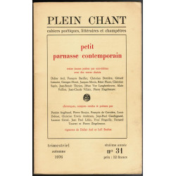 Plein Chant numero 31 petit parnasse contemporain