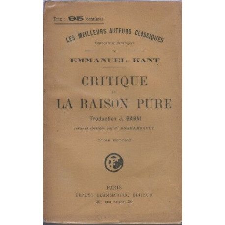 Critique de la raison pure