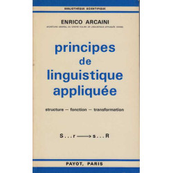 Principes de linguistique appliquee Structure fonction transformation