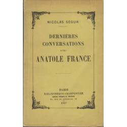 Dernieres conversations avec Anatole France