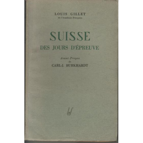 Suisse des jours d'epreuve