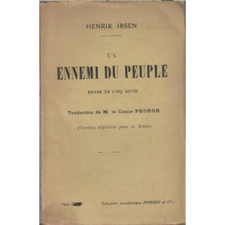 Un ennemi du peuple drame en cinq actes