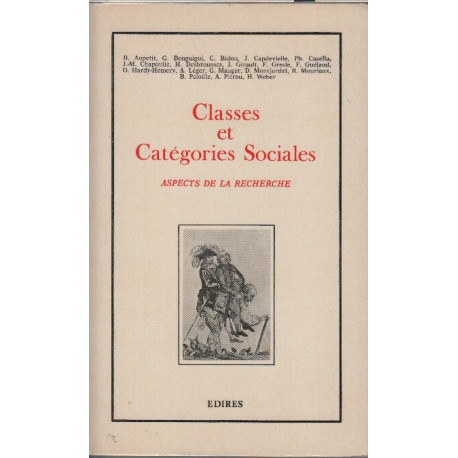 Classes et catégories sociales: Aspects de la recherche