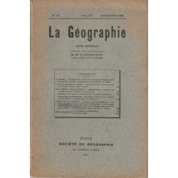 La Geographie numero 1-2 tome LIII janvier-fevrier 1930