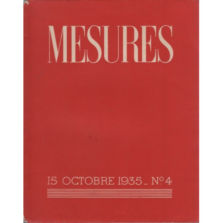 Mesures numero 4 15 octobre 1935