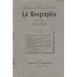 La Geographie numero 3-4 Tome XLVIII sept-oct 1927