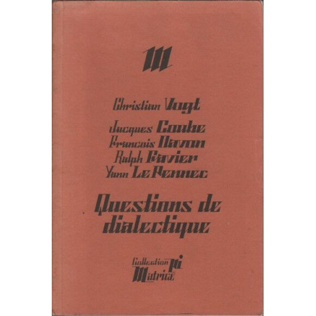 Questions de dialectique