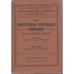 Les institutions politiques romaines - de la cité à l'état