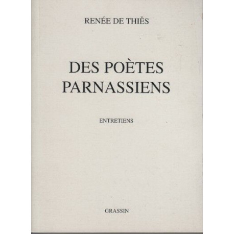 Des poetes parnassiens entretiens