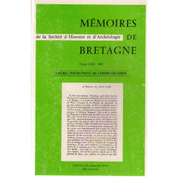 Memoires de bretagne tome 62 l'ecrit instrument de communication