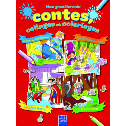 Gros livre de contes collages et coloriages belle bois dormant...