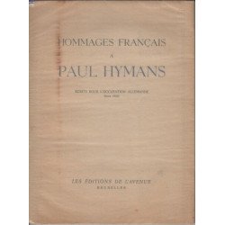 Hommages francais a paul Hymans ecrits sous l'occupation