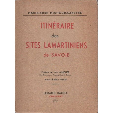 Itineraire des sites Lamartiniens de savoie