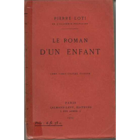 Le roman d'un enfant