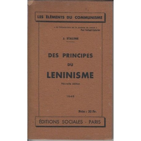 Des principes du leninisme