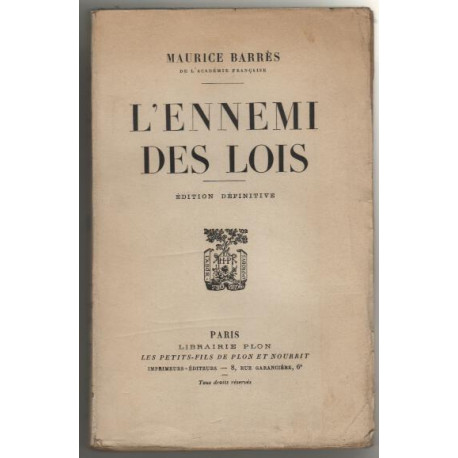 L'ennemi des lois