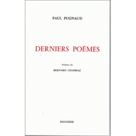DERNIERS POEMES