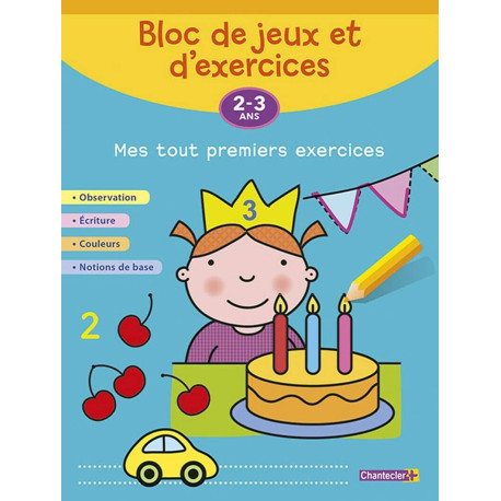 Bloc de jeux et d'exercices - Mes tout premiers exercices (2-3...